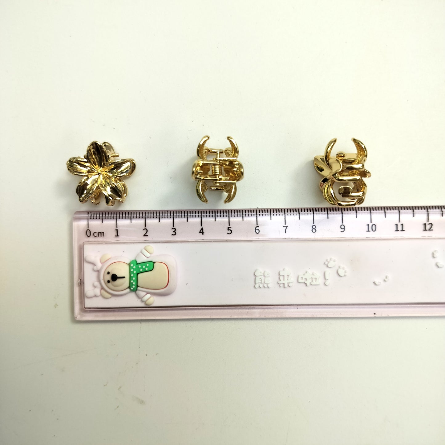 Mini metal flower claws (pack of 12) Kt -991