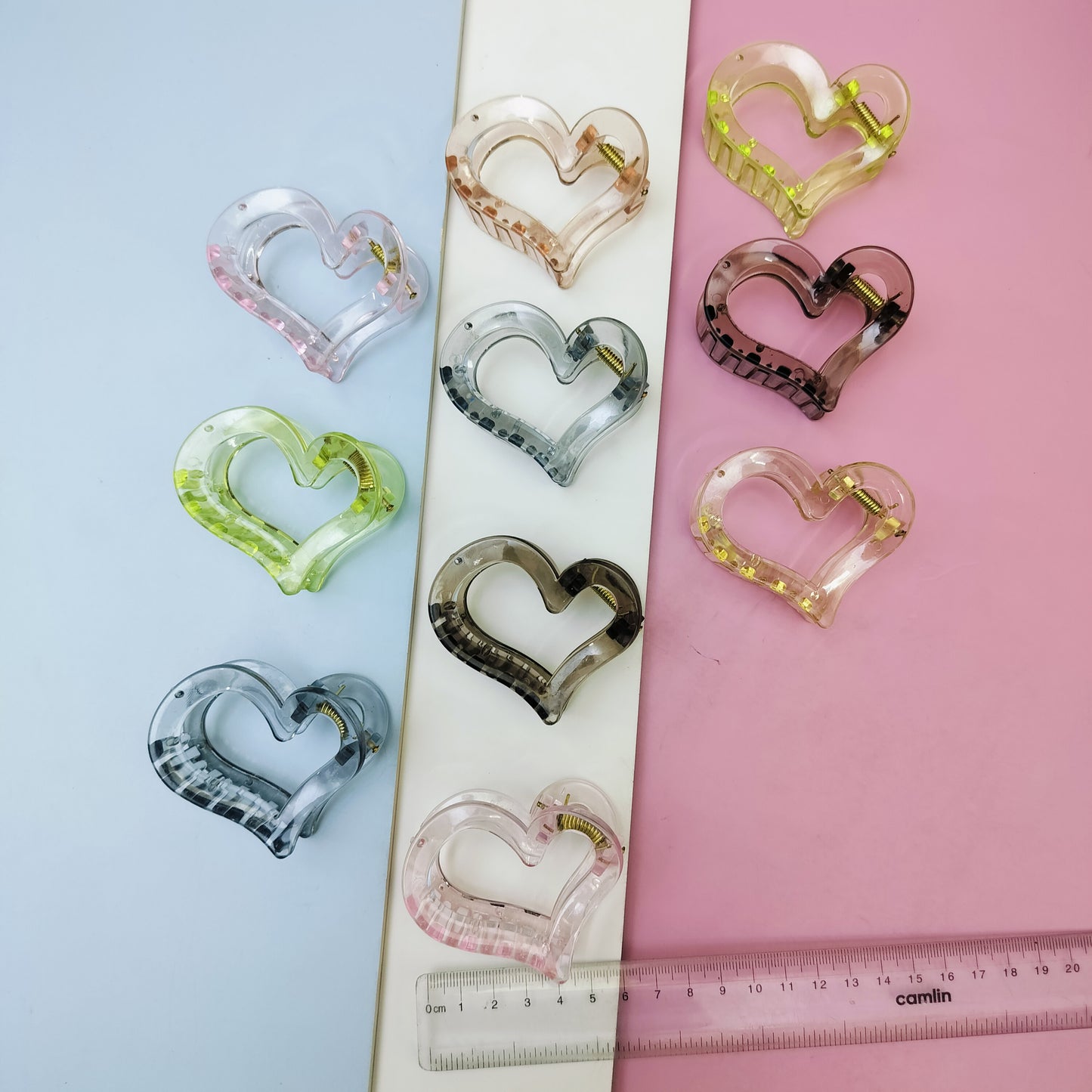 HEART HAIR CLAWS (Pack of 12)CP45