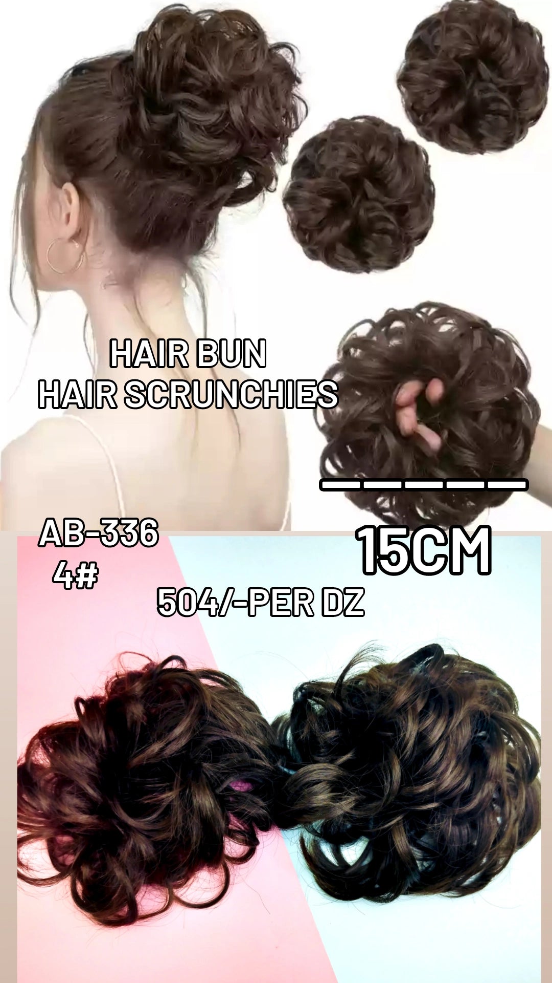 HAIR BUN HAIR SCRUNCHIES (AB-336=4#)