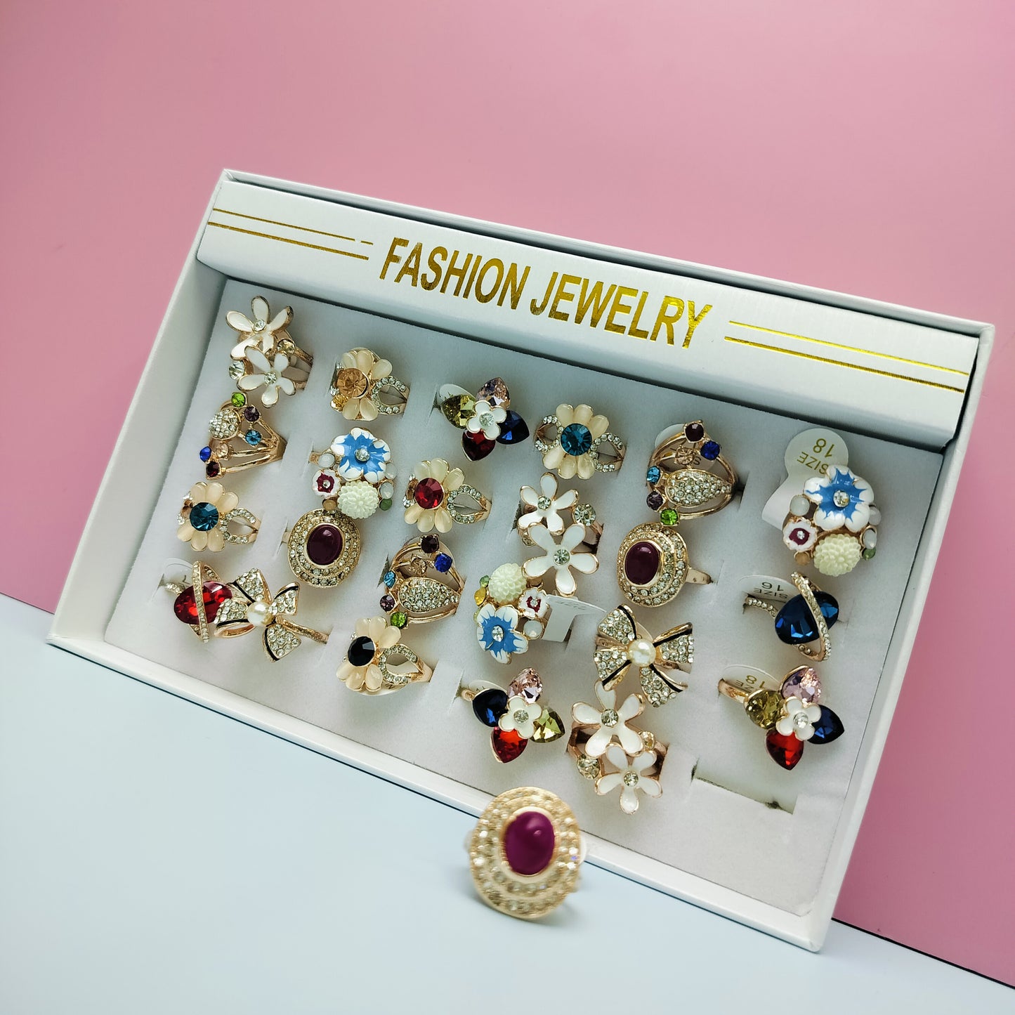 24PCS FANCY FINGERRING KT216