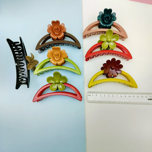 FLOWER HAIR CLAWS (pack of 12)kt772
