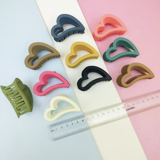 FANCY HEART HAIR CLAWS (Pack of 12) kt661