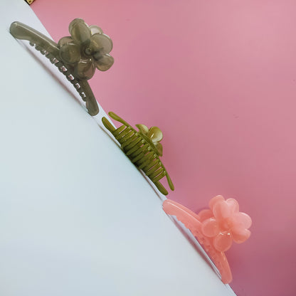 FLOWER HAIR CLAW (Pack of 12) kt363