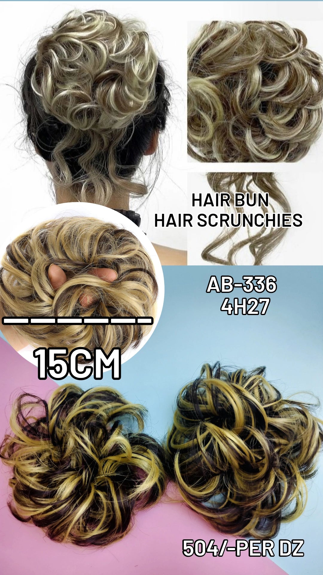HAIR BUN HAIR SCRUNCHIES (AB-336=4H27