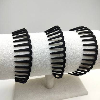 Black Hair Bands Big (12pcs)  kt-868