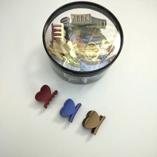DUAL COLOUR MINI HAIR CLAWS ( 24 PCS BOX)KT-867