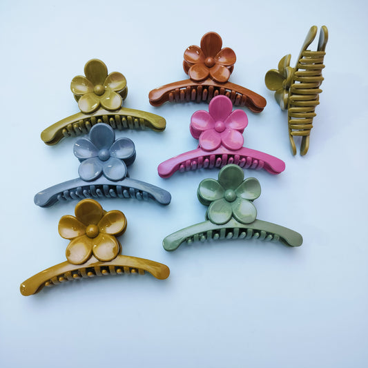 FLOWER HAIR CLAW (Pack of 12) kt363