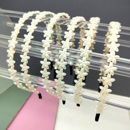 FLOWER PEARL HAIR BAND pack of 12